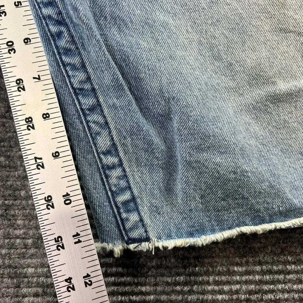 True Religion Jean Shorts 48 Ricky Relax Straight Light Wash Buddha Embroidered
